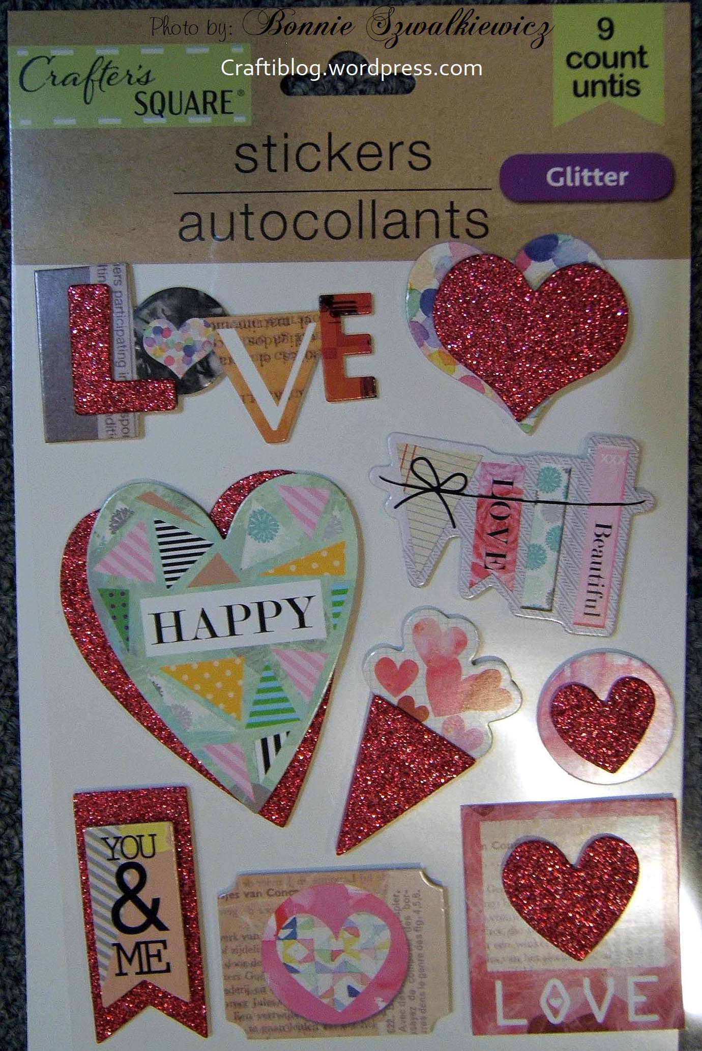 20200127; Dollar Tree stickers; card 1 Happy Days The Craftiblog